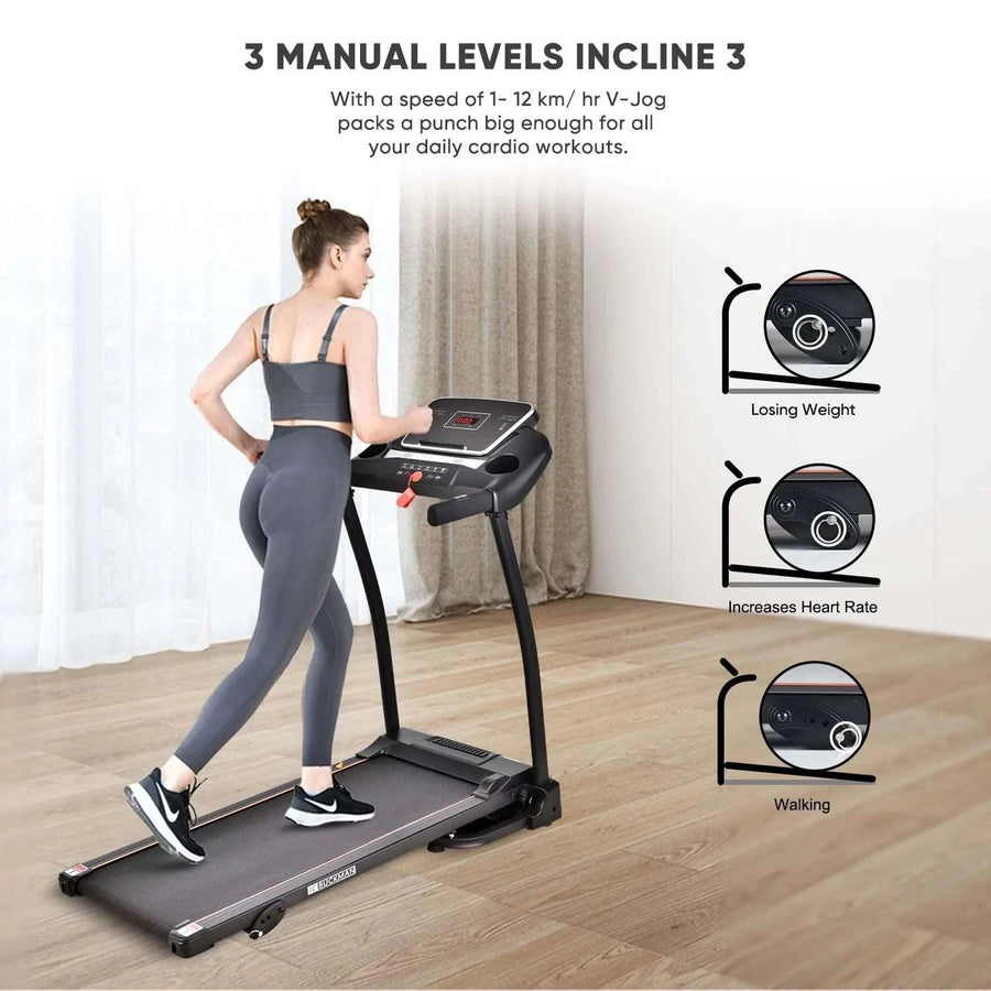 JC Buckman V-Jog Foldable Cardio Treadmill - JC BUCKMAN PK