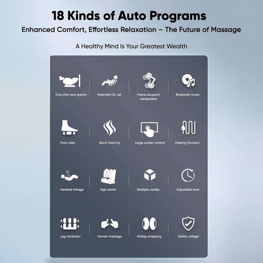 massage chair programs 